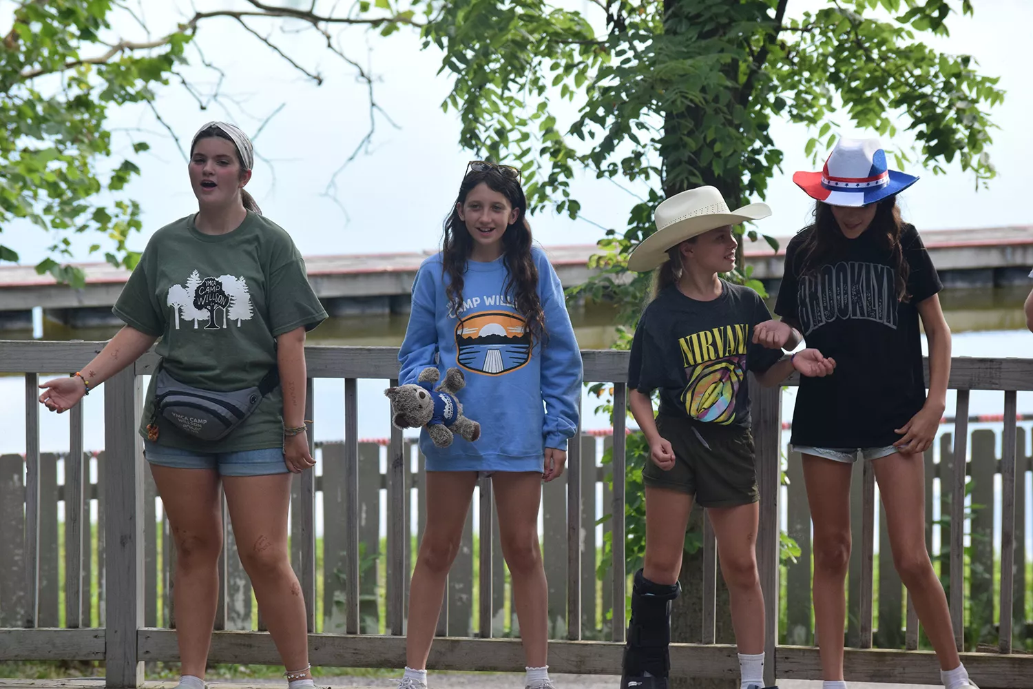 campers and staff performing